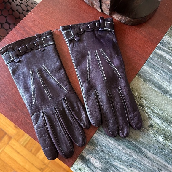 NWT PORTOLANO Italian LambskinLeather Cashmere lined Gloves s 8.Italy.Retail$150 - Picture 1 of 14